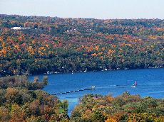Lake Cayuga in fall. Photo from VisitIthaca.com