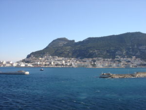 Approaching Gibraltar by cruise ship. Photo by Clark Norton