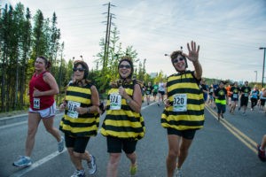 Bumblebee runners are all the buzz at Fairbanks' Midnight Sun Run. 