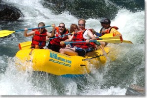 Rafting on the American River. Photo from American River Recreation.
