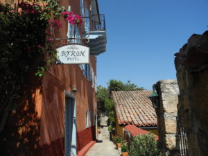 The Lord Byron Hotel in Nafplio honors the English poet who died fighting for Greek independence. Photo by Clark Norton