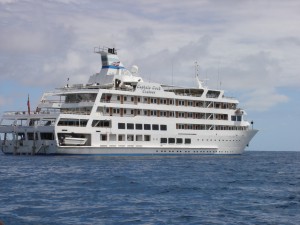 Captain Cook Cruises' 130-passenger vessel sails through Fiji. Photo by Clark Norton 