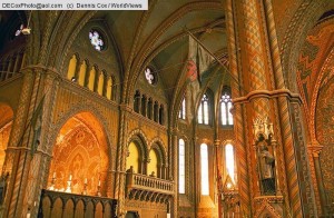 Interior of Matthias Church, Buda. Photo by Dennis Cox, WorldViews.