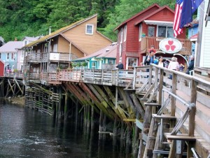 Creek Street, Ketchikan, a colorful sight on the waterfront. Photo by Clark Norton
