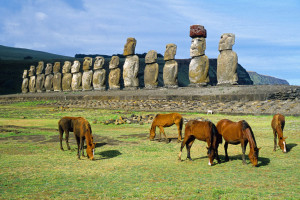 Ahu Tongariki moai, Rapa Nui (Easter Island), Chile. Photo by Dennis Cox/WorldViews