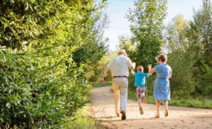 Hiking with the grandkids sometimes means a hop, skip and jump