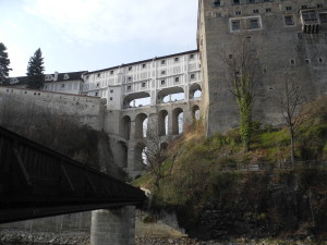 Part of the castle's distinctive architecture. Photo by Clark Norton 