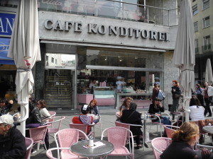 A Viennese cafe, where Wieners while away the hours. Photo by Clark Norton.