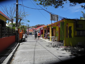 Main street of Terre-de-Haut, Guadeloupe. Photo by Catharine Norton. 