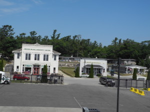 The Beaver Island community center sits across the street from the docks. Photo by Catharine Norton