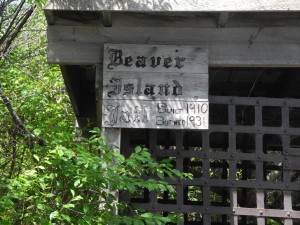 Beaver Island's old jail is now a rusted iron hulk. Photo by Catharine Norton