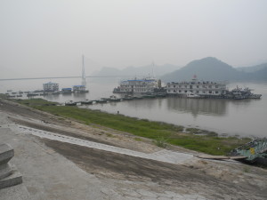 Riverboats docked along the Yangtze in Yichang, China. Photo by Catharine Norton