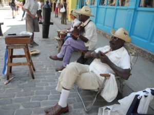 Street musicians are a common sight throughout Cuba. Photo by Clark Norton