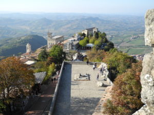 View from atop Mount Titano. Photo by Catharine Norton. 