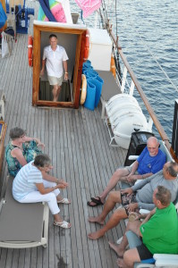 Hanging out on deck. Photo by Amy El-Bassioni. 