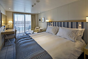 The Deluxe Veranda staterooms on Viking Ocean ships are spacious and light-filled.. Photo from Viking Cruises.