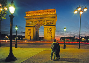 Paris night at the Arc de Triomphe. Photo by Dennis Cox/WorldViews