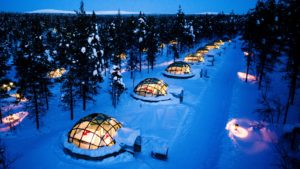 "Igloos" in the Finnish winter allow for ski-in, ski-out experiences. Photo from VisitFinland.com/Angela Chow