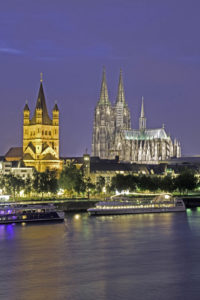  Cologne Cathedral on Rhine River at night -- but watch for water levels. Photo by Dennis Cox/WorldViews