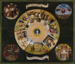 Bosch's Seven Deadly Sins, fully restored in Madrid's Prado Museum.