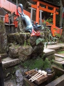 A mini-shrine en route to the top of Mt. Inari. 
