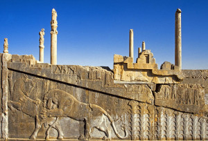 Ruins of Apadana Palace built by Darius the Great in the Persian city of Persepolis. Photo by Dennis Cox/WorldViews