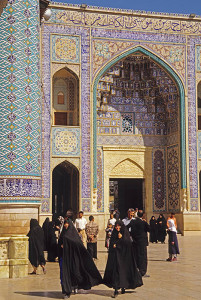 Outside the Shiraz Mosque. Photo by Dennis Cox/WorldViews.