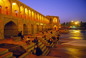 Bridge in Isfahan in the evening. Photo by Dennis Cox/WorldViews.