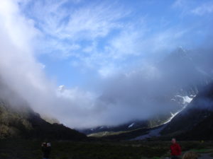 Swirling clouds add to New Zealand's beauty. Photo by Clark Norton