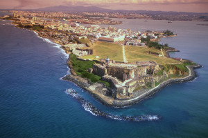 Aerial view of Old San Juan. Photo from  Puerto Rico Tourism Company. 