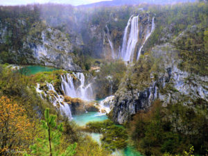 Plitvicka is a series of 16 adjoining lakes displaying emerald waters and waterfalls.