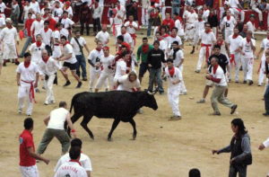 While you're running with the bulls in Spain, someone may be making off with your possessions.