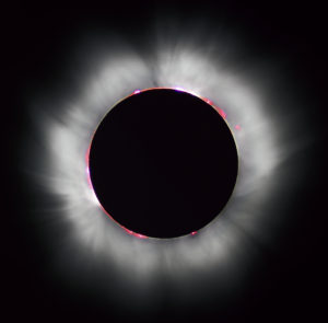 What you'll see when you look up during a total eclipse. 