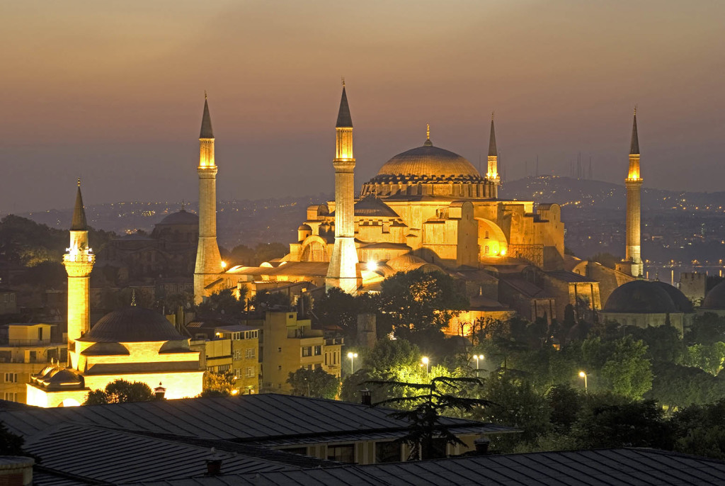 Hagia Sophia (Church of the Holy Wisdom) at dawn in Istanbul, Turkey. Photo by Dennis Cox/WorldViews