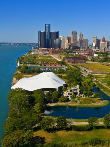 Detroit's riverfront. Photo by Vito Palmisano.