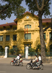 Hanoi's Cmmunist Party headquarters shuns the Stalinist style 