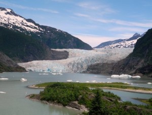 Mendenhall Glacier, Juneau. Photo by Clark Norton