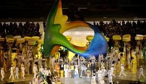 Rio dancers put on a colorful display at the end of the 2012 Olympics. Photo from riodejaneiro.com. 
