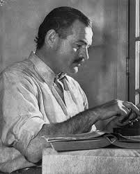 Hemingway at work. 