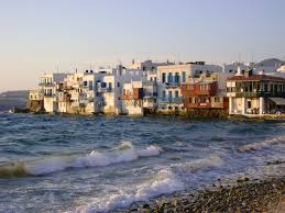 The Mykonos waterfront.