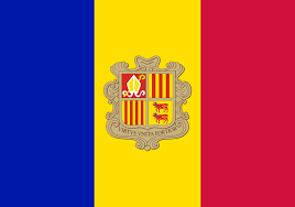 The flag of Andorra, one of the stops on our road odyssey through France, Spain, and the Pyrenees, best accessed by car.