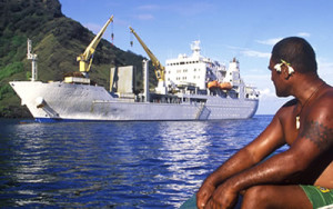 The Aranui 3 sails the remote Marquesas Islands in French Polynesia.