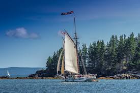 The Isaac H. Evans sails the Maine coast. Photo from Maine Windjammer Association
