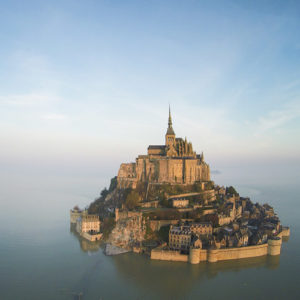 Mont-Saint-Michel is a remarkable sight as you approach. Photo from Normandy Tourist Board. 