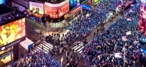 Manhattan's Times Square on New Year's Eve -- I'll pass. Photo from Marriott