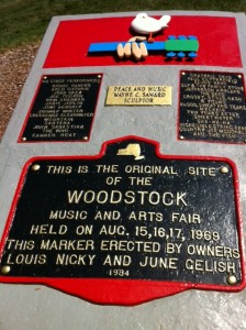 Woodstock Memorial at the Bethel Woods Center for the Arts. Richie Havens' name appears first. Photo by Clark Norton