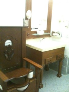 A "medieval" commode at the Hotel Ruze. Photo by Jade Chan.