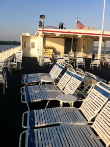 A deck chair offers plenty of water views without need of a private veranda. Photo by Clark Norton