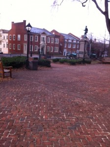 A plaza in historic downtown Charlottesville. Photo by Clark Norton