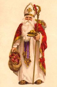 The original St. Nicholas is sometimes depicted with a Santa Claus beard.